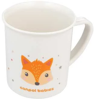 CANPOL BABIES plastikinis puodelis su rankenėlėmis CUTTE ANIMALS, 170 ml, 4/413_ora