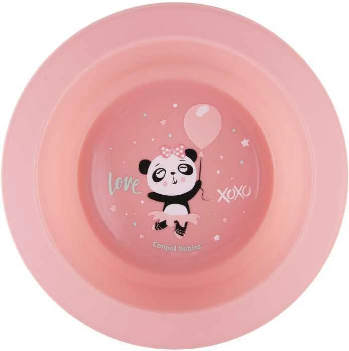CANPOL BABIES plastikinių indų rinkinys EXOTIC ANIMALS, pink, 56/523_pin