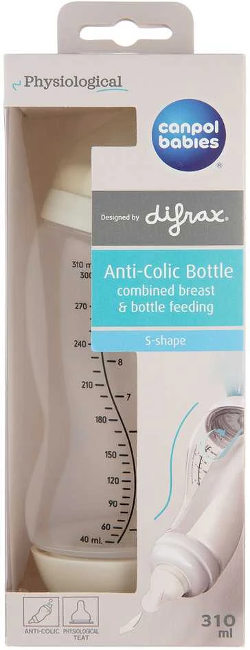 Canpolbabies CANPOL BABIES platus S formos buteliukas Anti-Colic PP 310 ml, 24/200