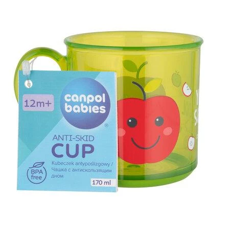 CANPOL BABIES puodelis su rankena, 12 mėn+, 170 ml, 2/100