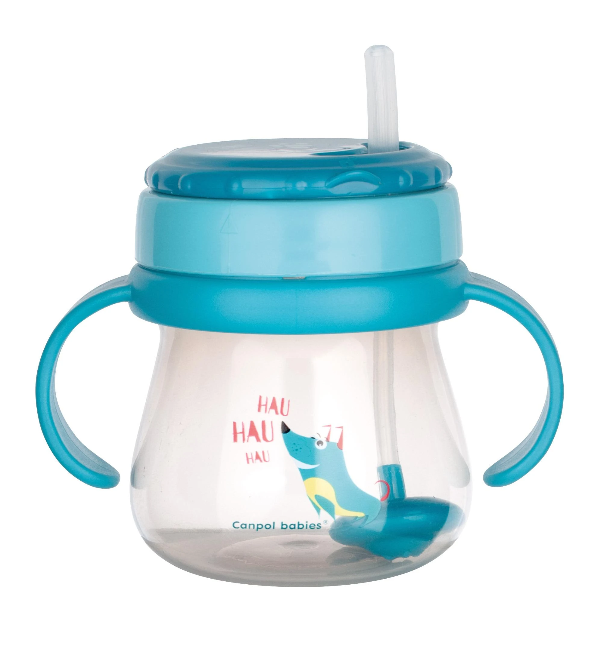 CANPOL BABIES puodelis su uždaromu šiaudeliu, 250 ml, 56/517