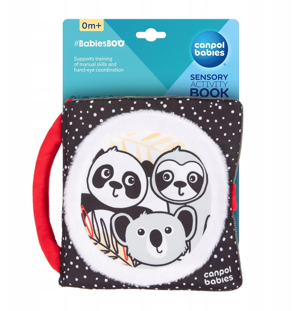 CANPOL 68/088 Sensorinė manipuliacinė knygelė BabiesBoo Panda