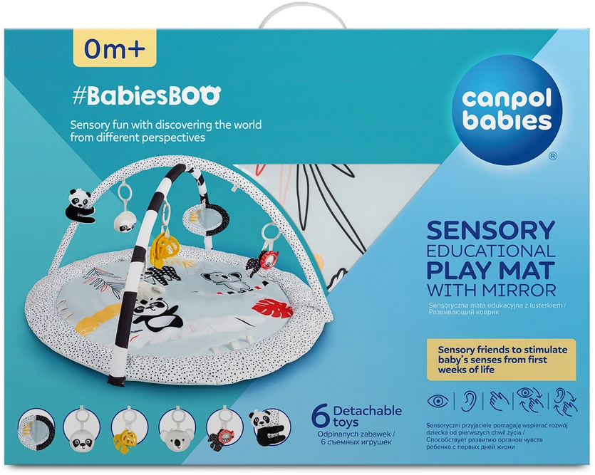CANPOL BABIES sensorinis žaidimų kilimas su veidrodžiu, BabiesBoo, 68/092