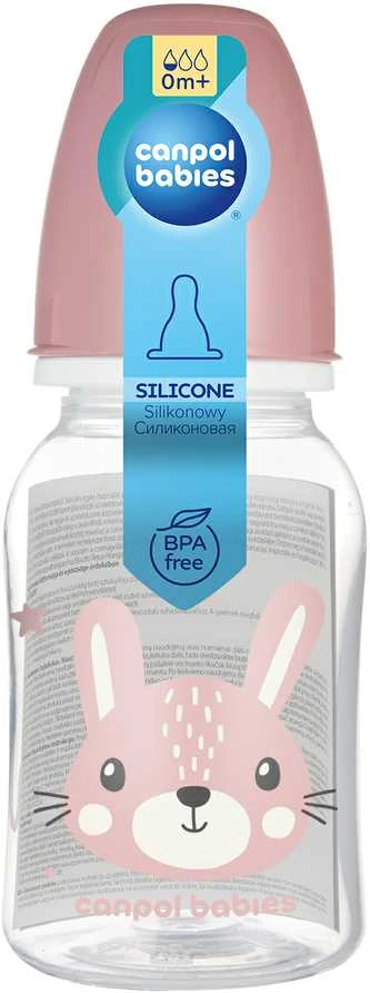 Canpol Babies buteliukas su rožiniu kiškučiu 120ml
