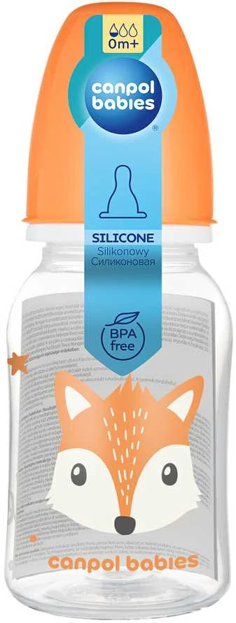 Canpol Babies buteliukas 120 ml su laputės piešiniu