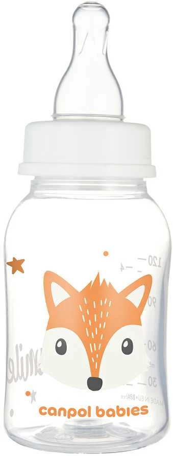 Canpol Babies 120 ml buteliukas su laputės piešiniu