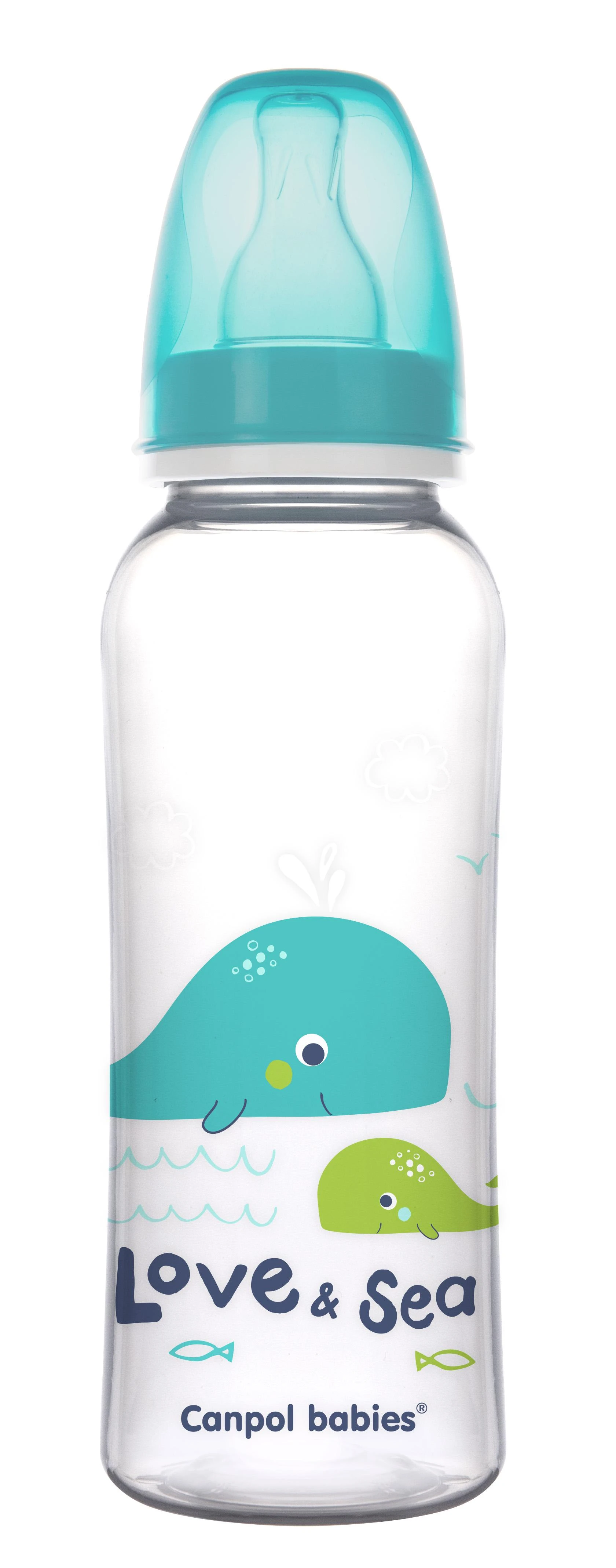 CANPOL BABIES siauro kaklelio buteliukas LOVE&SEA, 250 ml, 59/400
