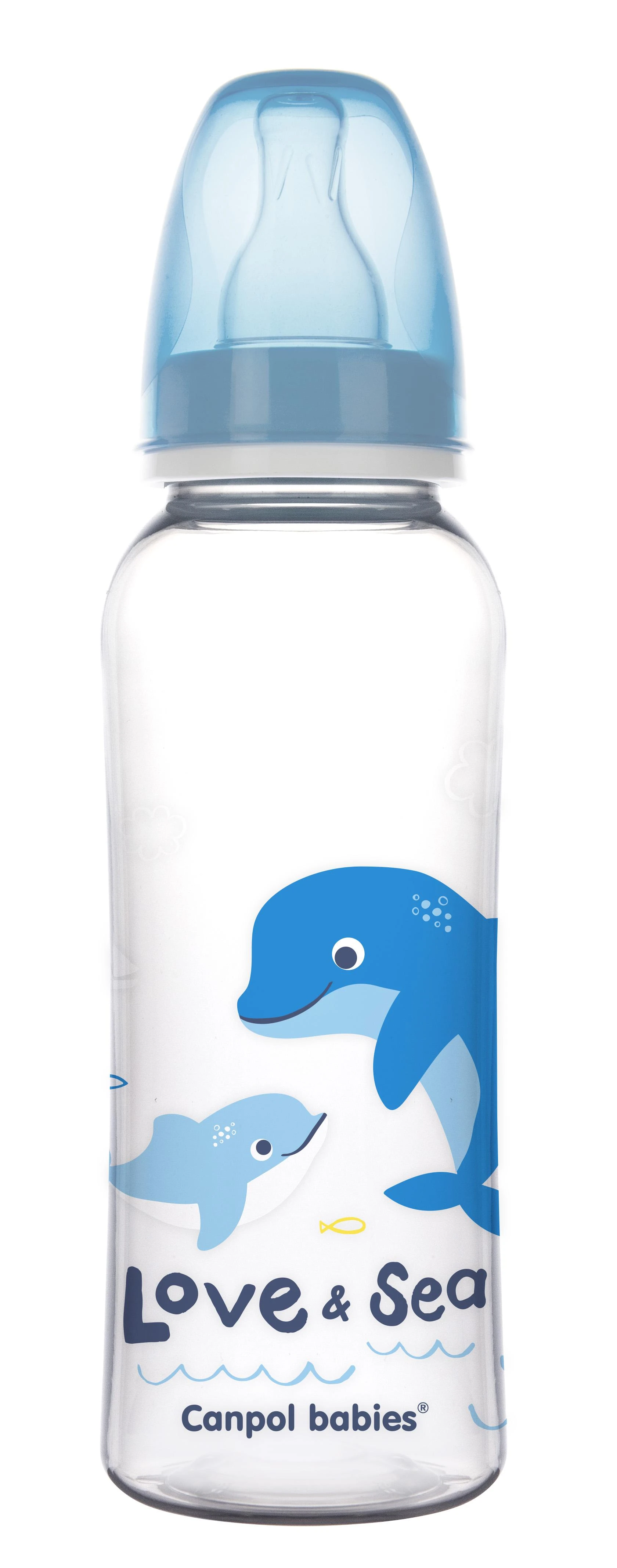 CANPOL BABIES siauro kaklelio buteliukas LOVE&SEA, 250 ml, 59/400
