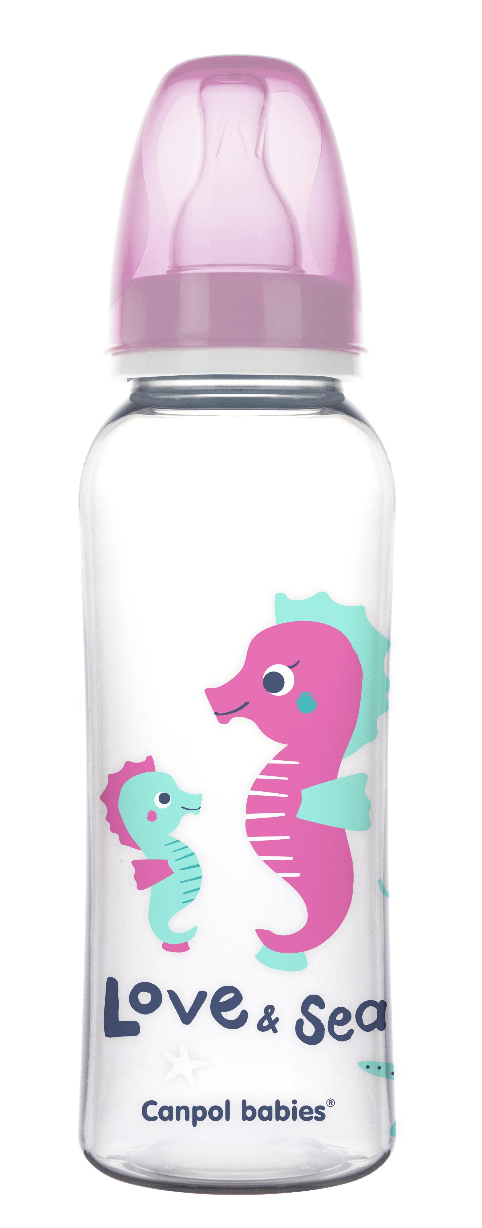 CANPOL BABIES siauro kaklelio buteliukas LOVE&SEA, 250 ml, 59/400
