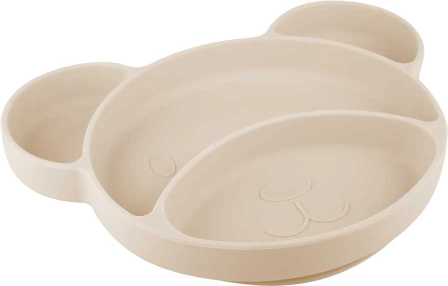 Canpolbabies CANPOL BABIES Silikoninė lėkštė su pritvirtinimu BEAR, 51/401_creme