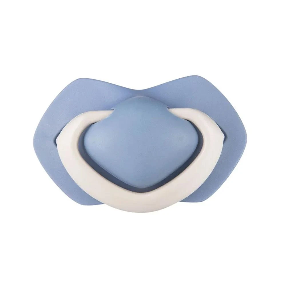 CANPOL BABIES silikoniniai simetriniai čiulptukai PURE COLOR, 6-18 mėn., 2vnt., 22/656_blu