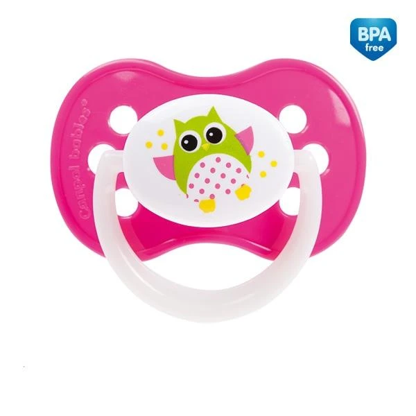 CANPOL BABIES silikoninis simetrinis čiulptukas OWL, 0-6 mėn., 22/568