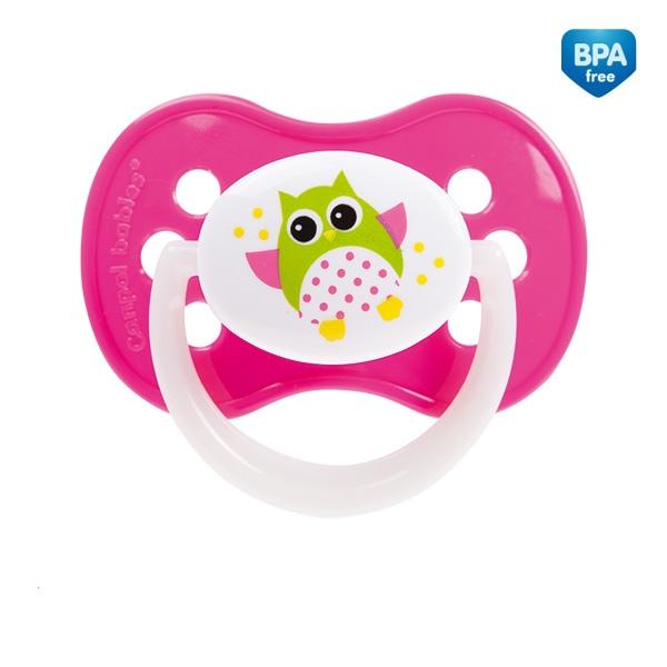 CANPOL BABIES silikoninis simetrinis čiulptukas OWL, 6-18 mėn., 22/569