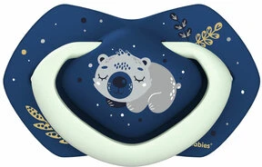 CANPOL BABIES simetrinis silikoninis čiulptukas SLEEPY KOALA, 6-18m, mėlynas, 2vnt., 22/659_blu