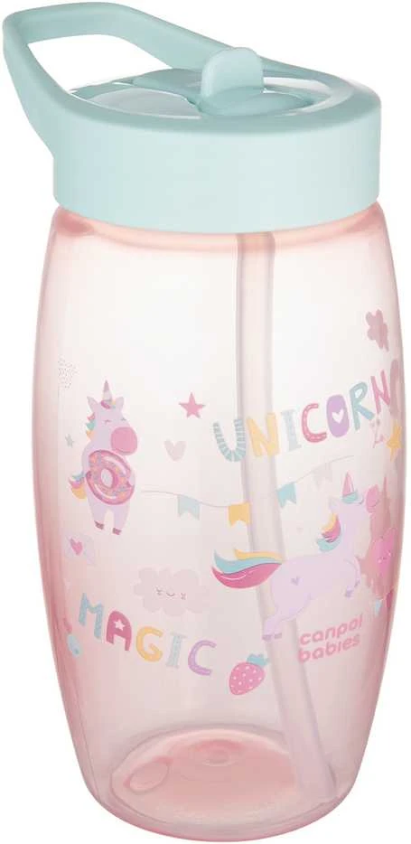CANPOL BABIES sportinė gertuvė su užlenkiamu snapeliu UNICORNS, 400 ml , 56/618_pin