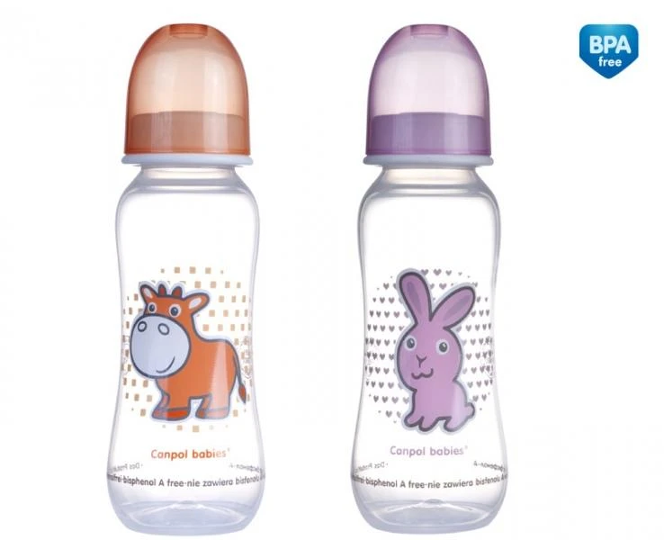 CANPOL BABIES buteliukas, transparent, 12 mėn+, 250 ml, 59/200
