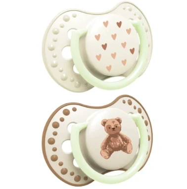 Canpol LOVI dinaminis silikoninis čiulptukas Teddy Love, 18m+, 2 vnt., 22/937