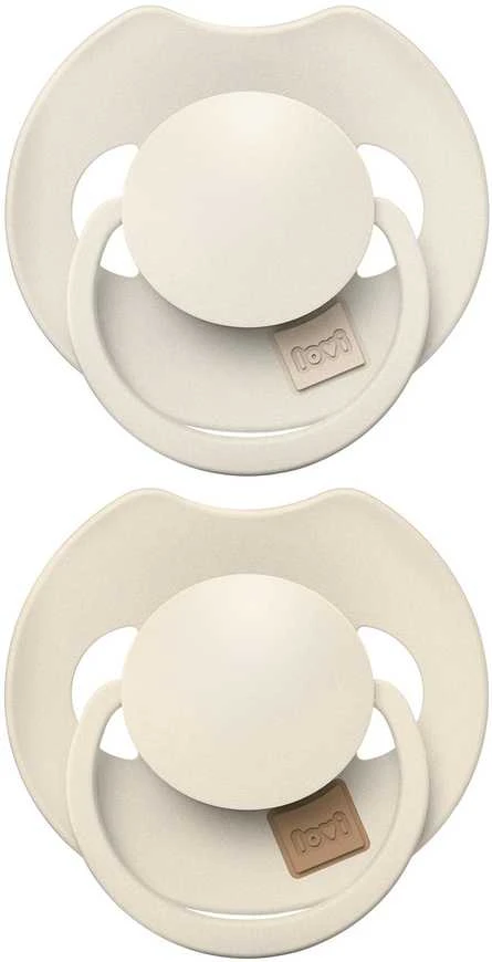 LOVI silikoniniai dinaminiai čiulptukai Prime, Coconut/ Ivory, 6-18m, 2 vnt., 34/402