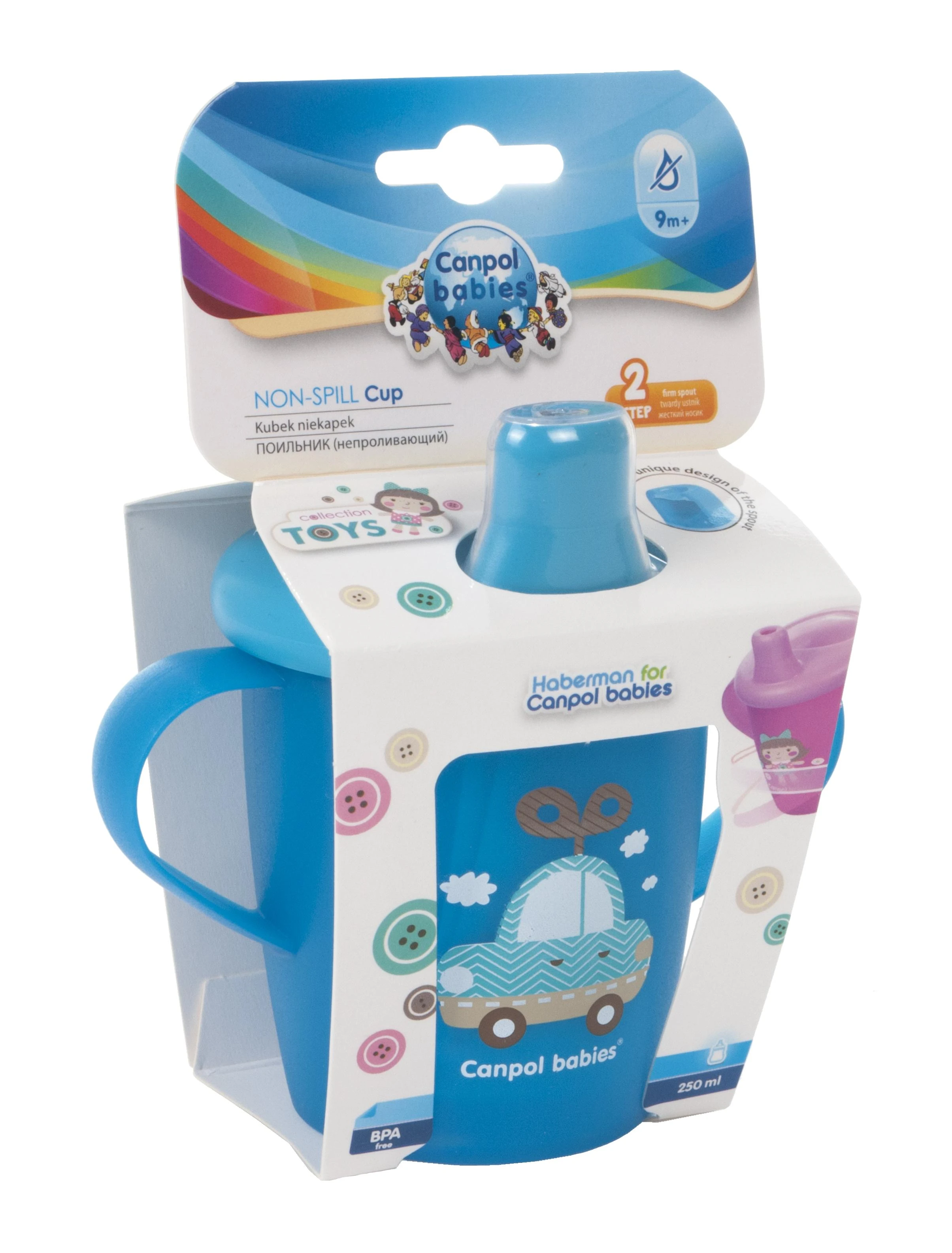 Canpolbabies CANPOL BABIES neišsipilantis puodelis, 250 ml, mėlynas, 31/200_blu