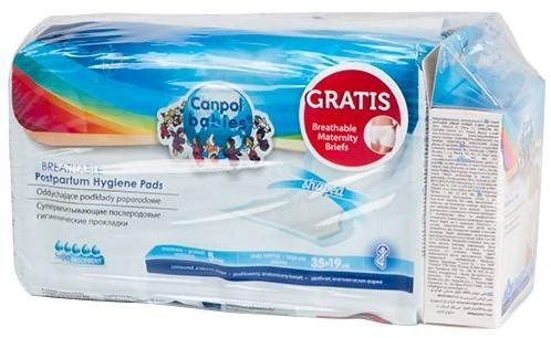 CANPOL BABIES įklotai į kelnaites po gimdymo 10vnt. 73/003