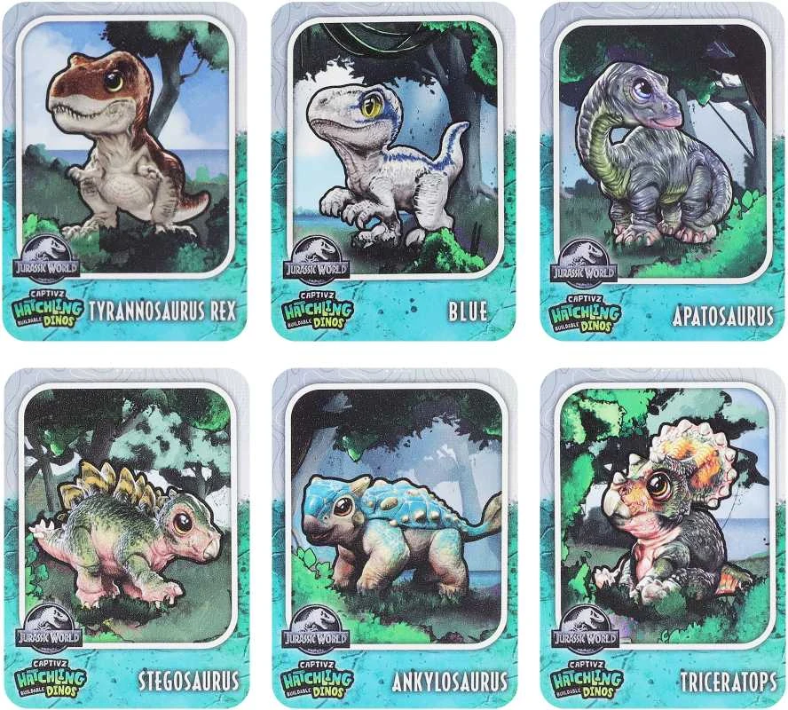 CAPTIVZ slaimo kiaušinis su dinozauro figūrėle Jurassic Flocked Hatchlings, asort., 670