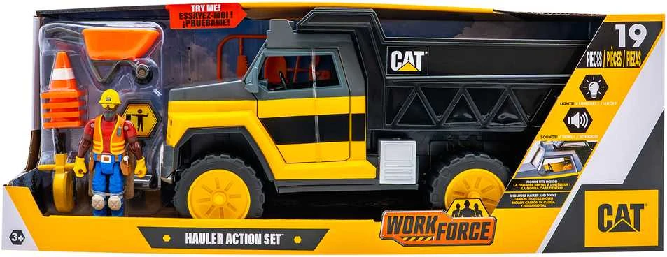 Hipo CAT krovinių vežimo trasnsporto priemonė su priedais Workforce Hauler Action Set, 83458
