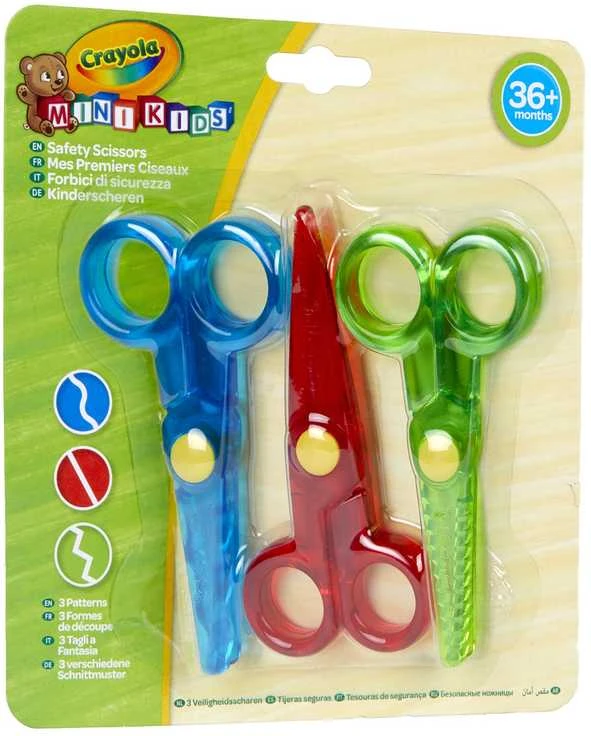 CRAYOLA MINIKIDS Mini žirklutės, 3 vnt.