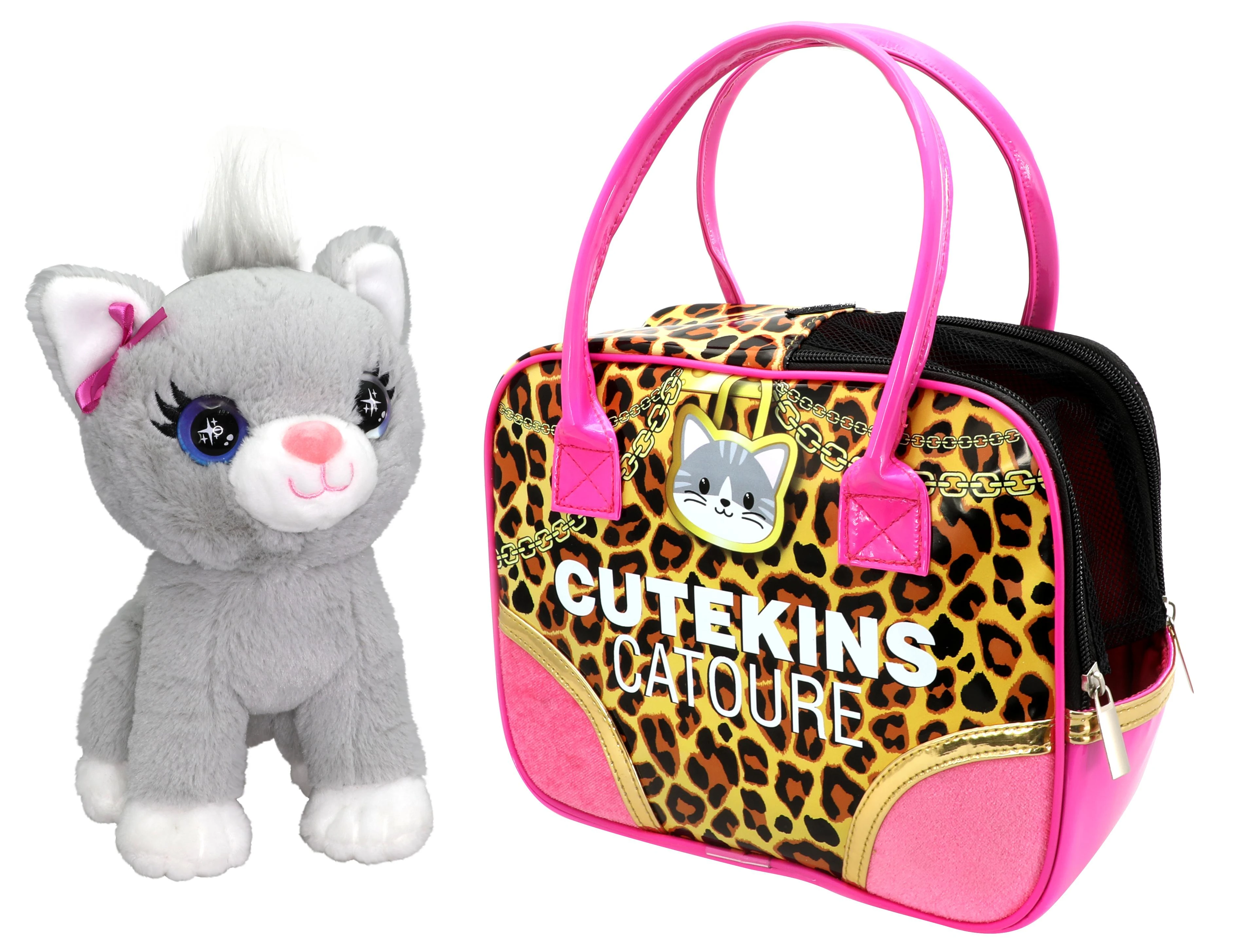Cutekins pliušinis žaislas Katytė su nešiojimo krepšiu, 35044
