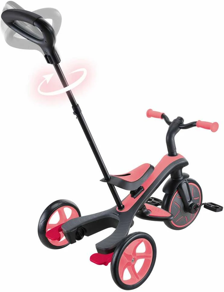 Daugiafunkcinis triratukas Globber Explorer Trike 4in1, rožinis 632-110