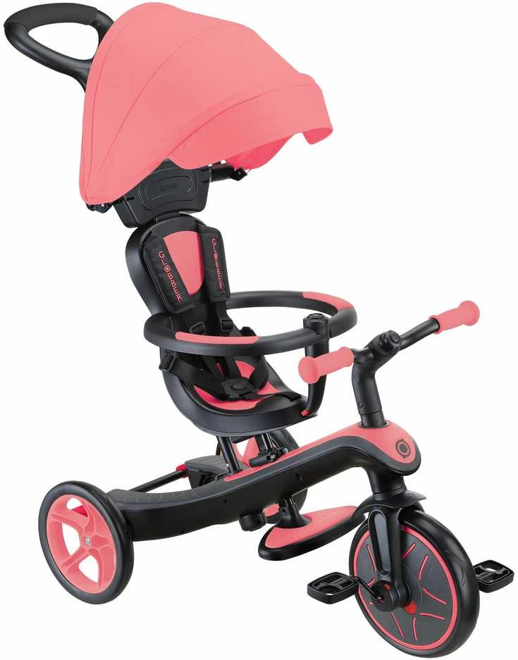 Daugiafunkcinis triratukas Globber Explorer Trike 4in1, rožinis 632-110