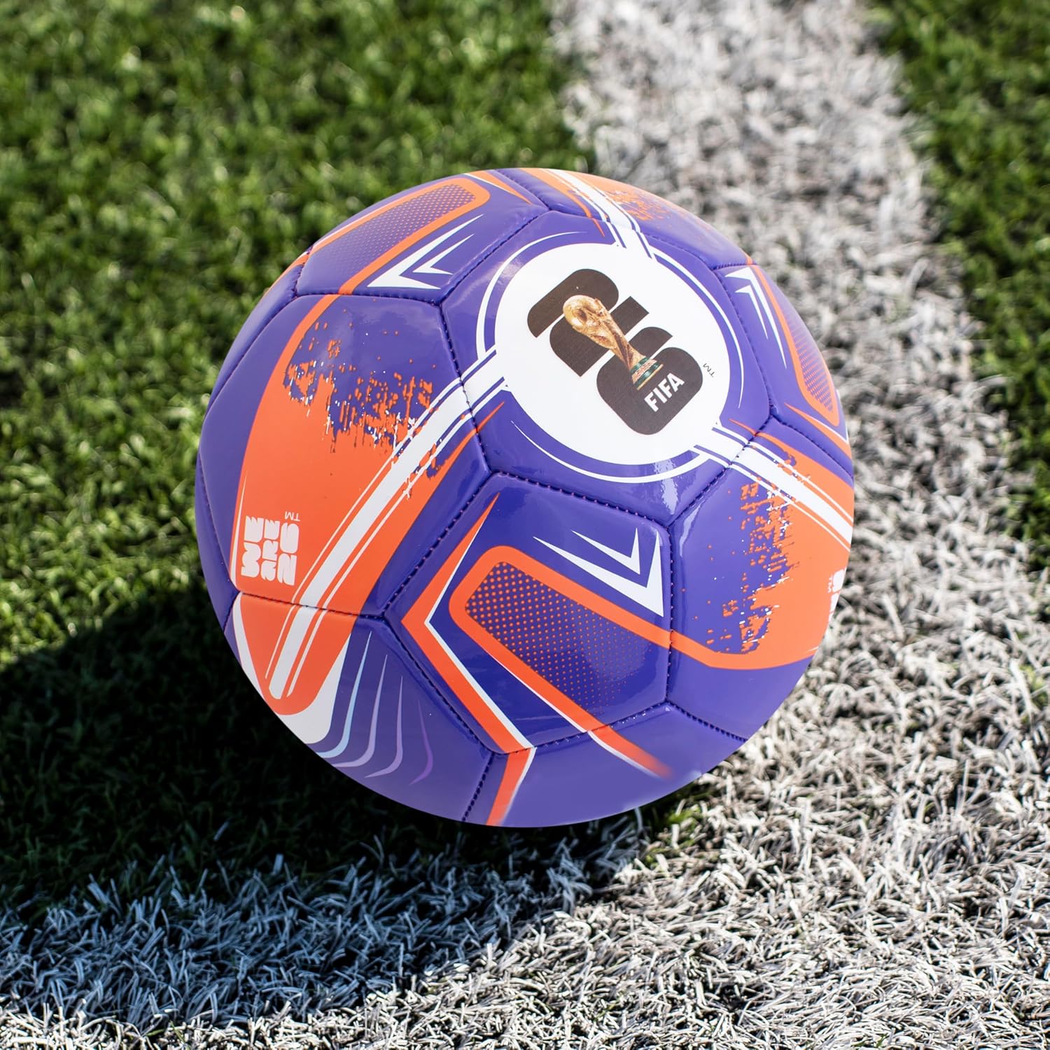 FIFA World Cup futbolo kamuolys Turbine, violetinis/oranžinis, FI11150 | dydis: 5 aprašymas - Prekės nuotrauka
