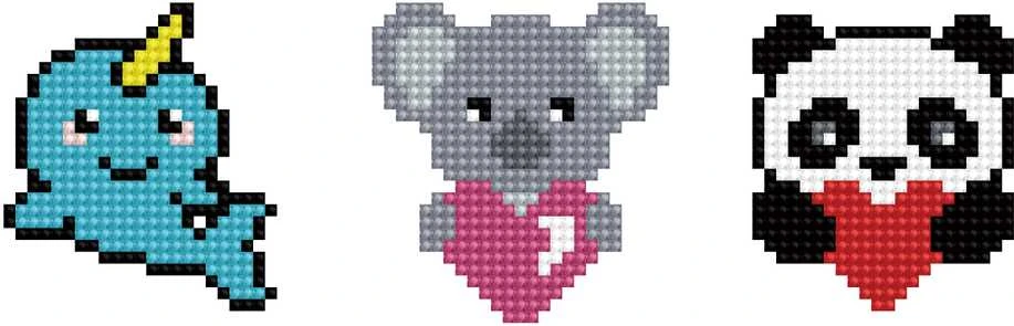 Diamond Dotz DIAMOND DOTS kūrybinis rinkinys piešimas deimantais LOVE YOU CHUMS, 3 lipdukai, DTZ12.037