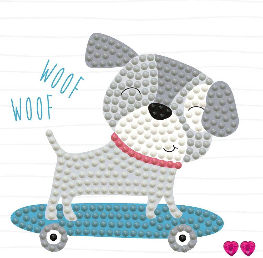 Diamond Dotz DIAMOND DOTS kūrybinis rinkinys piešimas deimantais Skate & Woof, DD1.057F