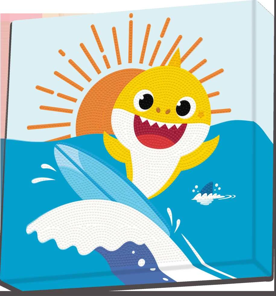 DIAMOND DOTS kūrybinis rinkinys piešimas deimantais Baby Shark Stay Cool!, 3295 deimantai, DBX.087