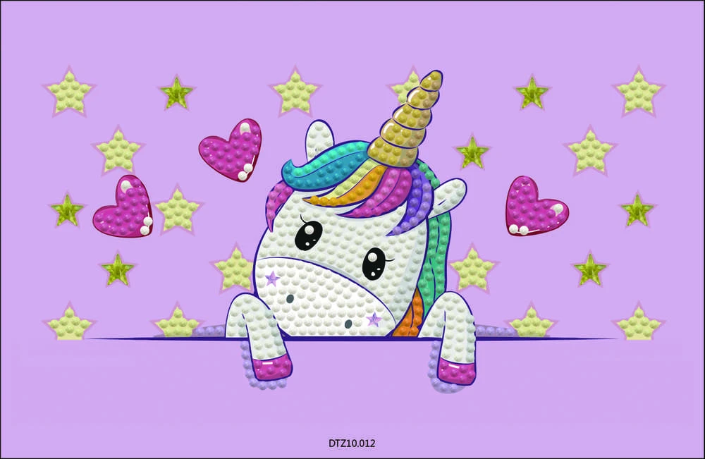 Diamond Dotz DIAMOND DOTS kūrybinis rinkinys piešimas deimantais Unicorn, 2000+ deimantų, DTZ10.012
