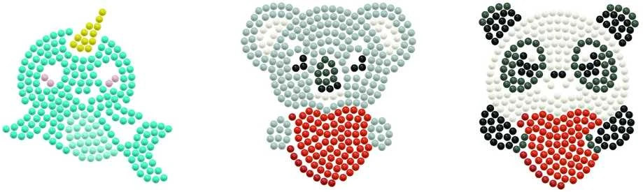 Diamond Dotz DIAMOND DOTS kūrybinis rinkinys piešimas deimantais LOVE YOU CHUMS, 3 lipdukai, DTZ12.037