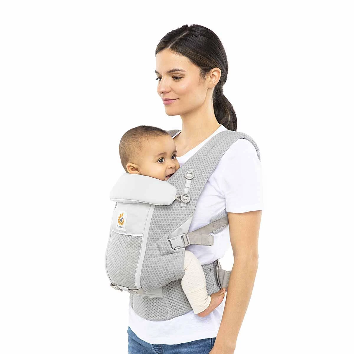 ERGOBABY nešioklė ADAPT SOFTFLEX, perlų pilkos spalvos, BCASFMGRY