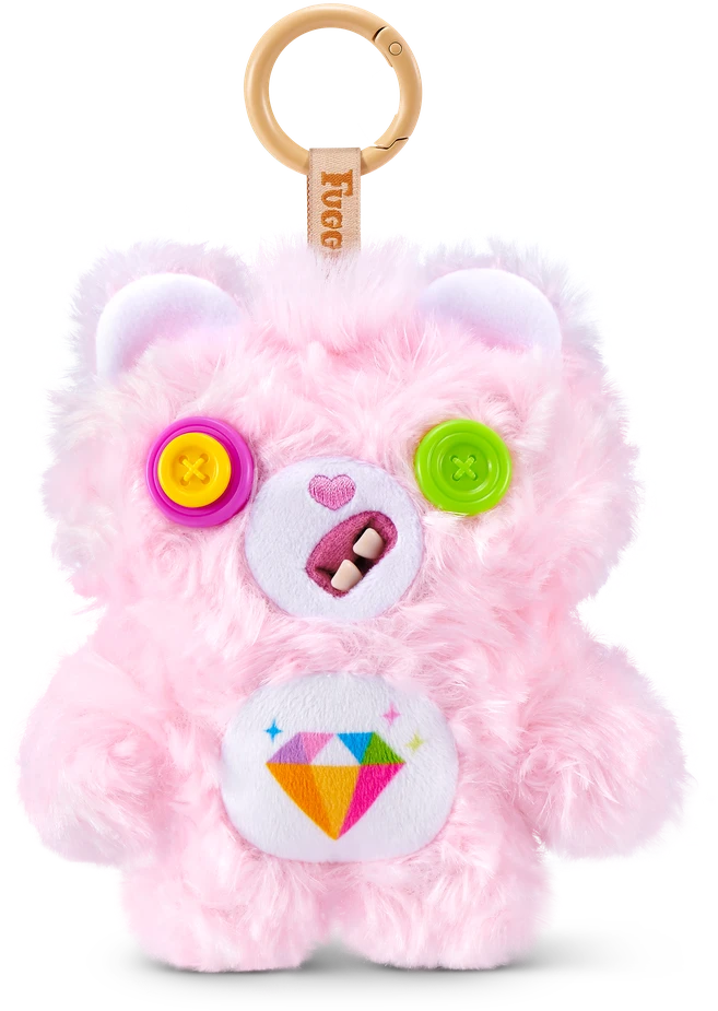 FUGGLER CARE BEARS pliušinis raktų pakabukas - monstriukas, 1 serija, asort., 15782
