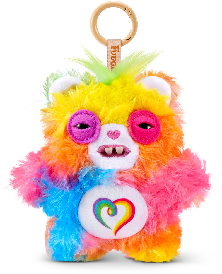 FUGGLER CARE BEARS pliušinis raktų pakabukas - monstriukas, 1 serija, asort., 15782