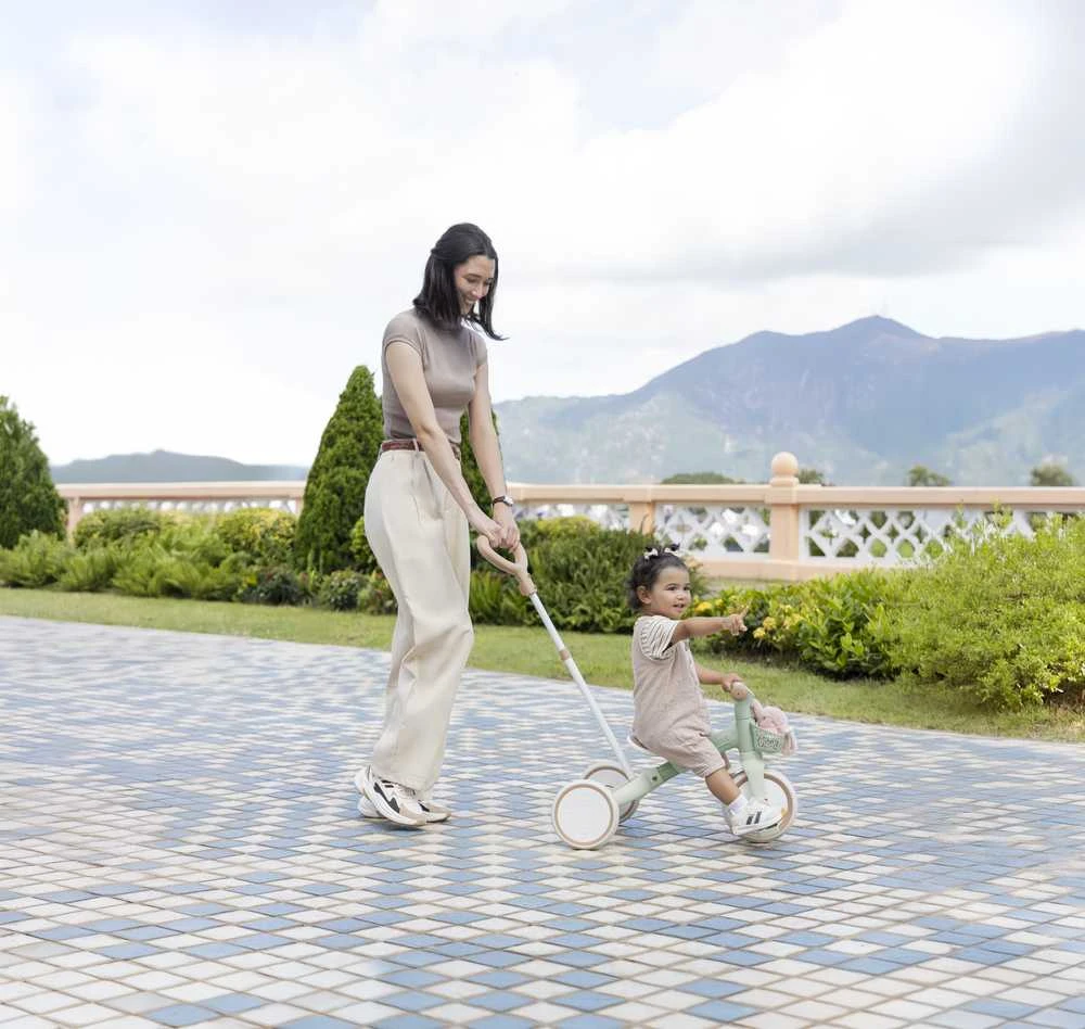 GLOBBER mokomasis triratukas Learning Trike, 3in1 Plus, pistacinis, 738-109