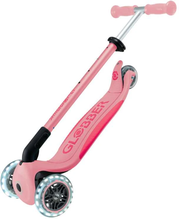 GLOBBER paspirtukas Elite Lights, spalva: pastelinė rožinė
