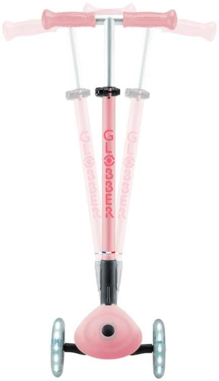 GLOBBER paspirtukas Elite Lights, spalva: pastelinė rožinė