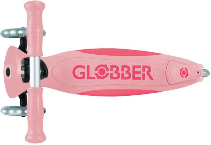 GLOBBER paspirtukas Elite Lights, spalva: pastelinė rožinė