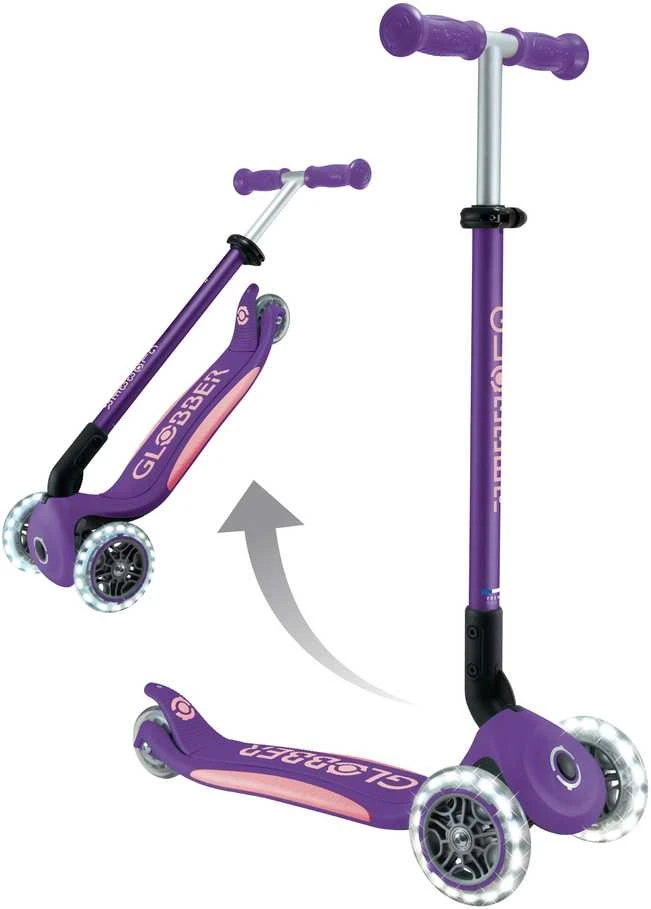 GLOBBER paspirtukas Elite Lights, violetinis, 439-603-3