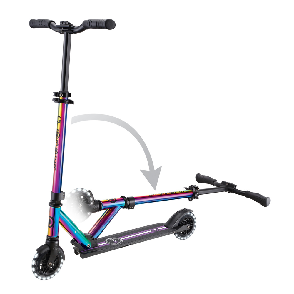 GLOBBER paspirtukas Flow Element Lights, spalvotas chrominis, 721-401