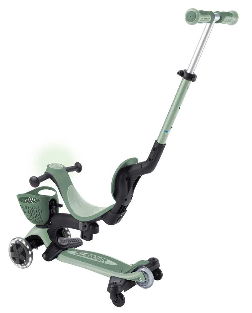 GLOBBER paspirtukas Go Up Baby Lights 360, 3in1, pastelinis žalias, 844-104