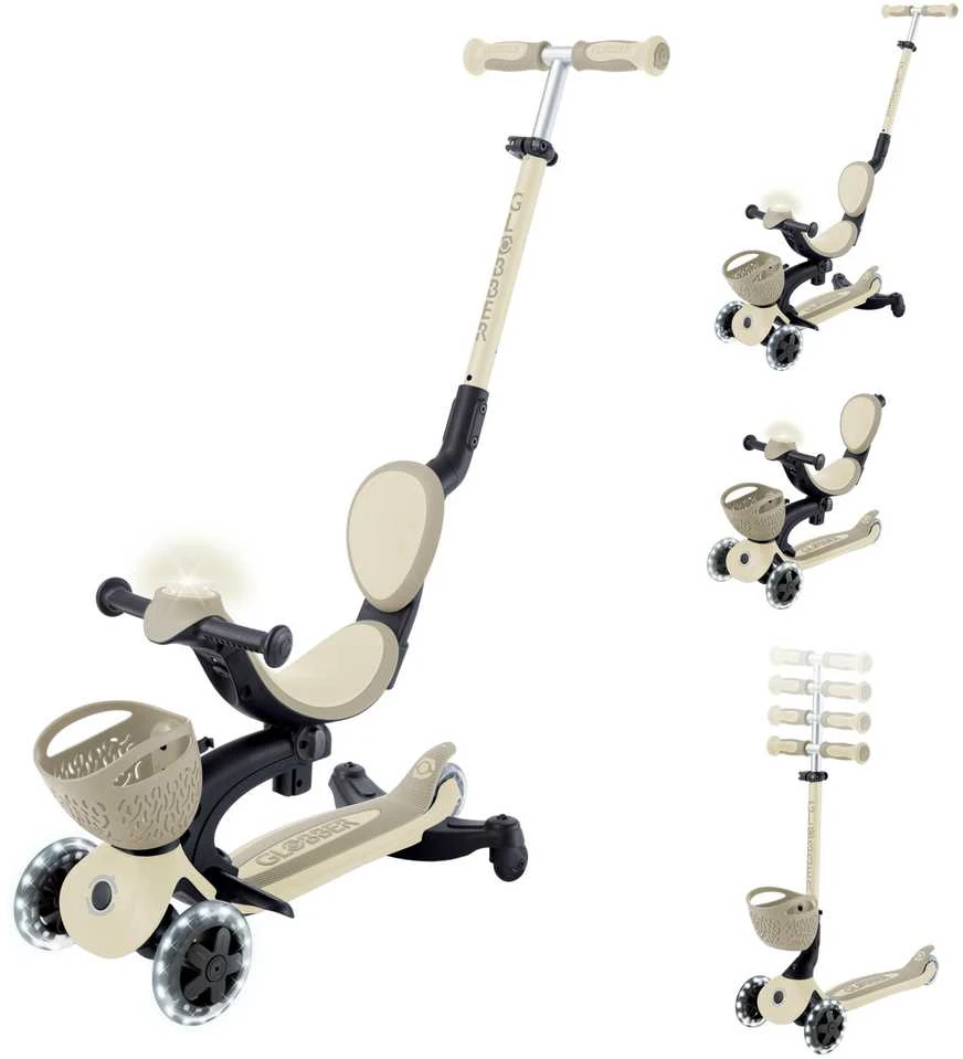 GLOBBER paspirtukas Go-Up Baby Lights 360, 3in1, spalva: ruda