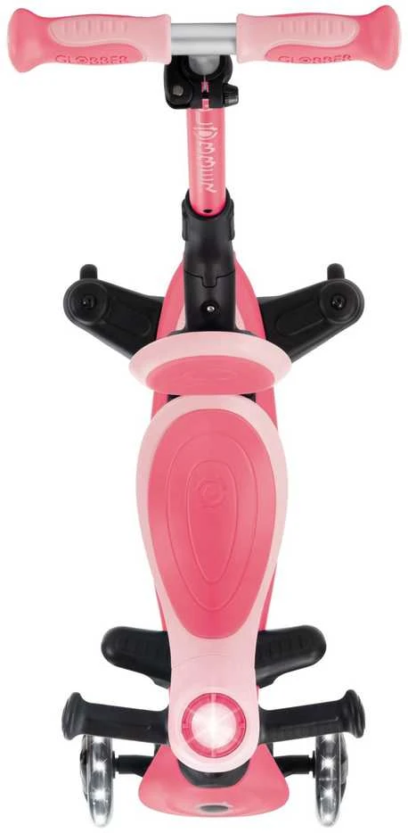 GLOBBER paspirtukas Go-Up Baby Lights 360, 3in1, spalva: rožinė