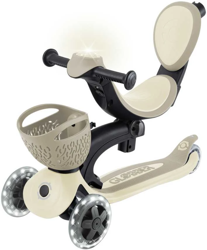 GLOBBER paspirtukas Go-Up Baby Lights 360, 3in1, spalva: ruda