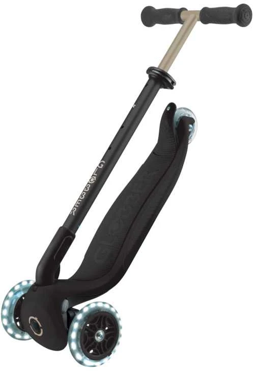 Paspirtukas GLOBBER Go Up Deluxe Lights, Juodas